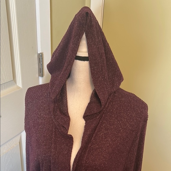 Purple Open-Front Cardigan Sweater - Picture 3 of 5